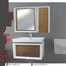 ست روشویی و کابینت مدل نیلوفر کد A156 به همراه آینه